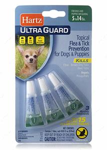 Капли от блох, клещей, комаров для собак, щенков до 7 кг Hartz Ultra Guard Flea s Tick Drops for Dogs s Puppies 3 в 1