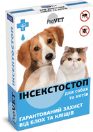 Инсектостоп - капли против блох и клещей для взрослых кошек и собак, на основе фипронила ProVet