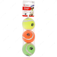 Игрушка для собак набор теннисных мячей с пищалкой Flamingo Smash Tennis Ball