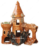 Керамика декоративная "Замок большой с башней и гротом" 