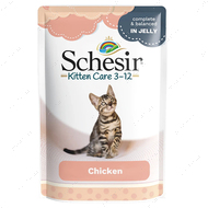 Натуральні консерви з філе курки у желе для кошенят Schesir Kitten Care Chicken