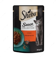 Вологий корм для дорослих котів з яловичиною в апетитному соусі Sheba Delikatesse