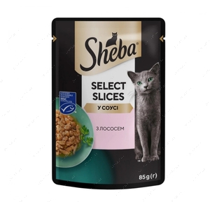 Консерви для котів із лососем у соусі Sheba Selection in Sauce with Salmon