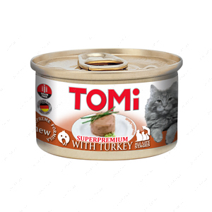 Консервы для котов с индейкой мусс TOMi Turkey 