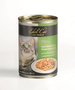 Консервы для котов с индейкой и печенью Edel Cat Mit Truthahn und Leber