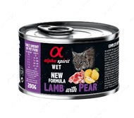 Вологий корм з ягнятиною та  грушами для дорослих котів Alpha Spirit Lamb with Pear