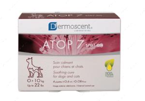 Краплі при алергії та атопії у котів і собак мініатюрних і малих порід до 10 кг Dermoscent ATOP 7 spot-on