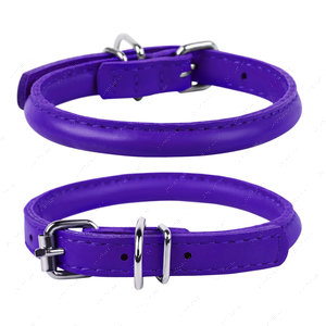 Круглый ошейник для собак фиолетовый GLAMOUR WAUDOG