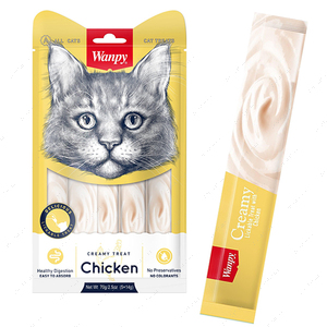 Ласощі для котів паста в стіках - курка Wanpy Creamy Lickable Treats Chicken
