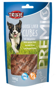 Лакомство для собак с гусиной печенью Премио Guse Liver Cubes Trixie