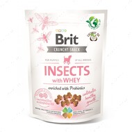Ласощі для цуценят для росту, комахи, сироватка і пробіотики Brit Care Dog Crunchy Cracker Puppy Insects