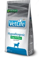 Лікувальний сухий корм для собак при харчовій алергії Farmina Vet Life Hypoallergenic Egg & Rice