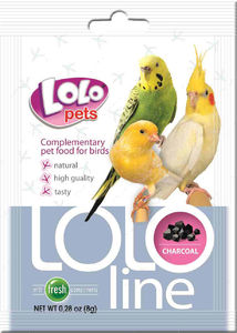 Кормовая добавка для волнистых попугаев уголь Lolo Pets LoloLine Charcoal