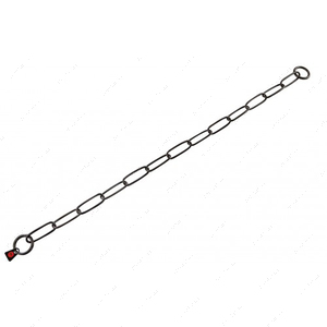 Long Link широкое звено цепочка-ошейник, 3 мм, черная сталь