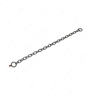 Long Link среднее звено ошейник для собак, 4 мм, черная сталь