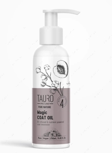Масло для догляду за шерстю собак та коті Tauro Pro Line Pure Nature Magic Coat Oil