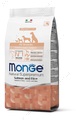 Сухий корм із лососем для цуценят усіх порід Monge Dog All breeds Puppy & Junior Salmon with Rice