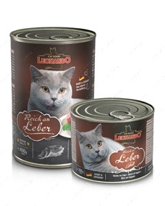 Консервы для кошек мясо с печенью Leonardo Quality Selection meat menu with liver