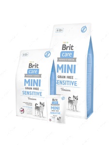Сухий корм для собак мініатюрних порід із чутливим травленням з олениною Brit Care Mini Grain Free Sensitive