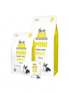 Сухий корм з м'ясом ягняти для собак мініатюрних порід Brit Care Mini Grain Free Adult