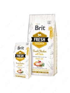 Сухий корм зі свіжою куркою та картоплею для дорослих собак усіх порід Brit Fresh Chicken with Potato Adult Great Life