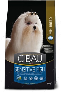 Сухий корм для дорослих собак міні порід з чутливим травленням з рибою CIBAU SENSITIVE FISH MINI