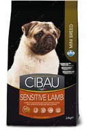 Сухой корм для взрослых собак мини пород чувствительным пищеварением с ягненком CIBAU SENSITIVE ADULT MINI