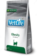 Лікувальний сухий корм для кішок, для зниження зайвої ваги Vet Life feline Obesity