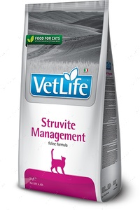 Лікувальний сухий корм для кішок, для лікування та профілактики рецидивів струвітних уролітів Vet Life Management Struvite feline
