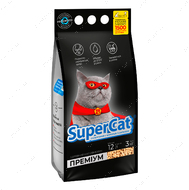 Супер кет премиум древесный наполнитель для котят и привередливых котов SuperCat Премиум