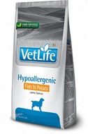 Лікувальний сухий корм для собак при харчовій алергії Vet Life Hypoallergenic Fish & Potato