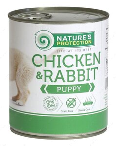 корм для цуценят всіх порід з курятиною та кролятиною Nature's Protection Puppy chicken & rabbit