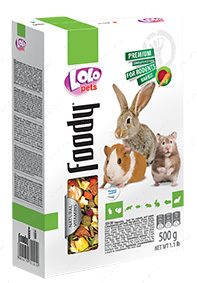 Овощной корм для грызунов и кролика LoLo Pets foody Vegetable