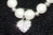 Ожерелье жемчужное однорядное  с кулоном "Очарование" белое