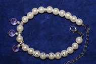  Ожерелье жемчужное трехрядное "Блюз" белое
