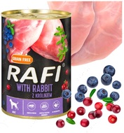Вологий корм - паштет із кроликом, лохиною та журавлиною для собак Dolina Noteci RAFI Rabbit