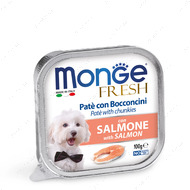 Паштет з м'яса лосося для дорослих собак Monge Dog Wet FRESH Salmon