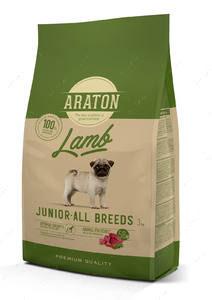 Повноцінний сухий корм для молодих собак із м'ясом ягняти та рисомARATON LAMB Junior All Breeds