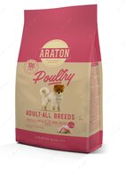 Полноценный сухой корм для взрослых собак всех пород с мясом птицы ARATON POULTRY Adult All Breeds