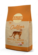Полноценный сухой корм с курицей и индейкой для взрослых кошек ARATON OUTDOOR Adult All Breeds