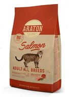 Полноценный сухой корм с лососем для взрослых кошек ARATON SALMON Adult All Breeds