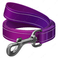 Повідець для собак нейлоновий світловідбивний WAUDOG Nylon Mono фіолетовий
