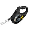 Повідець-рулетка для собак з малюнком Бетмен Чорний WAUDOG