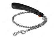Поводок-цепь с прорезиненной ручкой для мелких пород собак черный Dog Extreme COLLAR