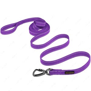 Поводок для собак светоотражающий фиолетовый СOTTON
