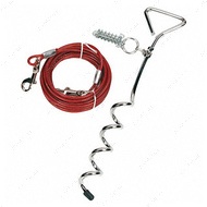 Поводок кабельный с колом для собак Tie Out Cable