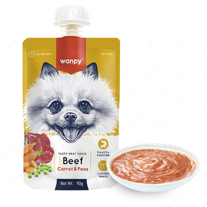 ВАНПІ КРЕМ-ПЮРЕ ЯЛОВИЧИНА З МОРКВОЮ рідкий корм для собак Wanpy Beef Carrot & Pea
