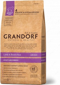 Сухой корм для собак крупный пород с ягненком и рисом Grandorf Sensitive Care Holistic Lamb & Brown Rice Adult Large Breed