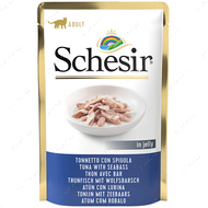 Натуральні консерви з тунцем і морським окунем у желе для котів Schesir Tuna with Seabass