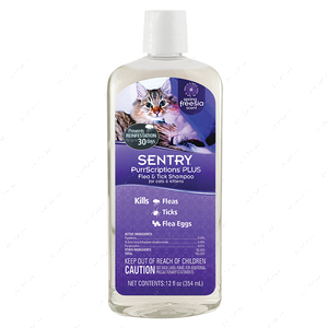 Шампунь від бліх кліщів для котів Sentry PurrScriptions Plus Spring Freesia Shampoo